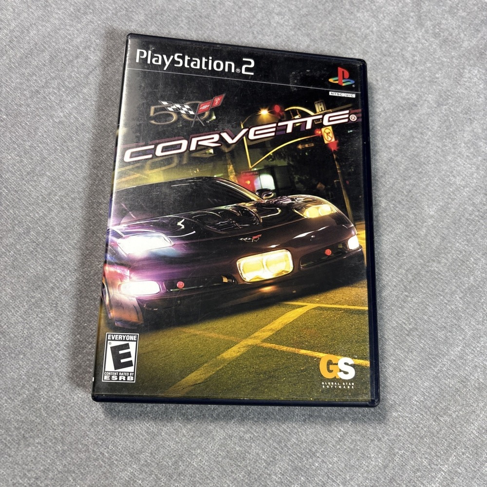 Corvette Sony PlayStation 2 PS2 Game 2004 Racing With Manual Rated E SLUS-20858